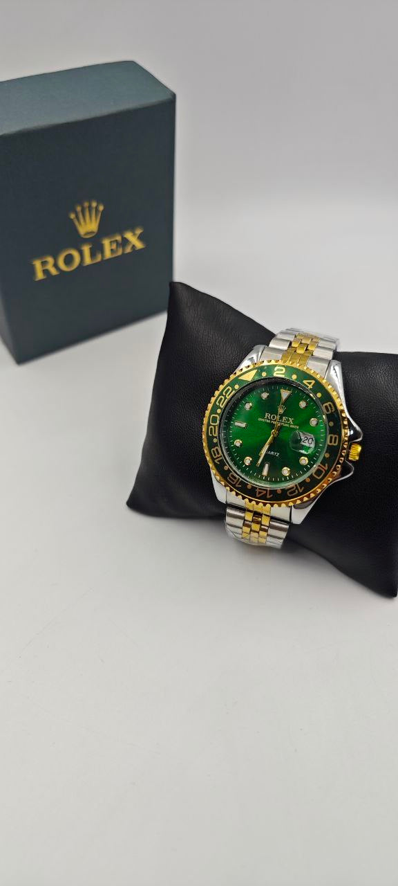 ROLEX ÇİFT RENK İÇİ YEŞİL SAAT
