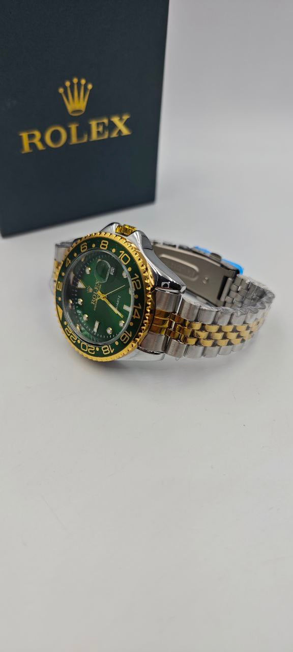 ROLEX ÇİFT RENK İÇİ YEŞİL SAAT