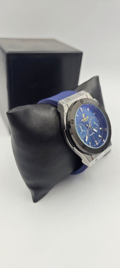 HUBLOT SLİKON KORDON MAVİ SAAT