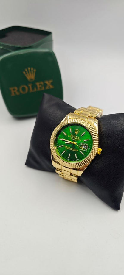 ROLEX DIŞI ALTIN İÇİ YEŞİL SAAT