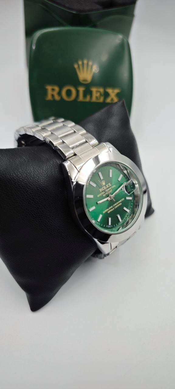 ROLEX DIŞI GÜMÜŞ İÇİ YEŞİL SAAT