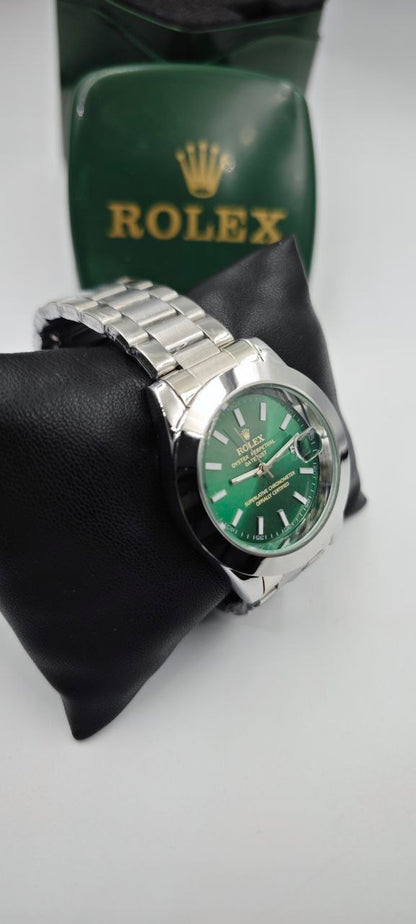 ROLEX DIŞI GÜMÜŞ İÇİ YEŞİL SAAT