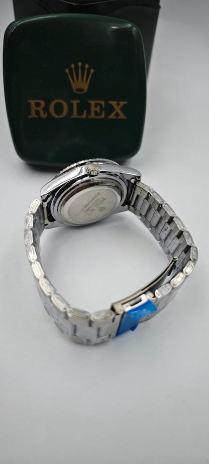 ROLEX DIŞI GÜMÜŞ İÇİ MAVİ SAAT