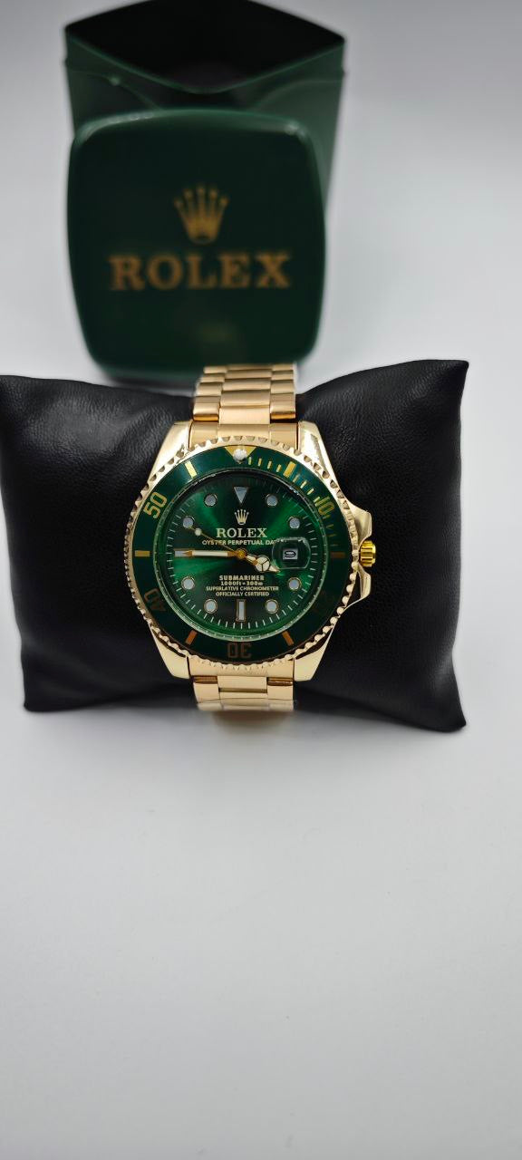 ROLEX SUBMARİNA DIŞI ALTIN İÇİ YEŞİL SAAT