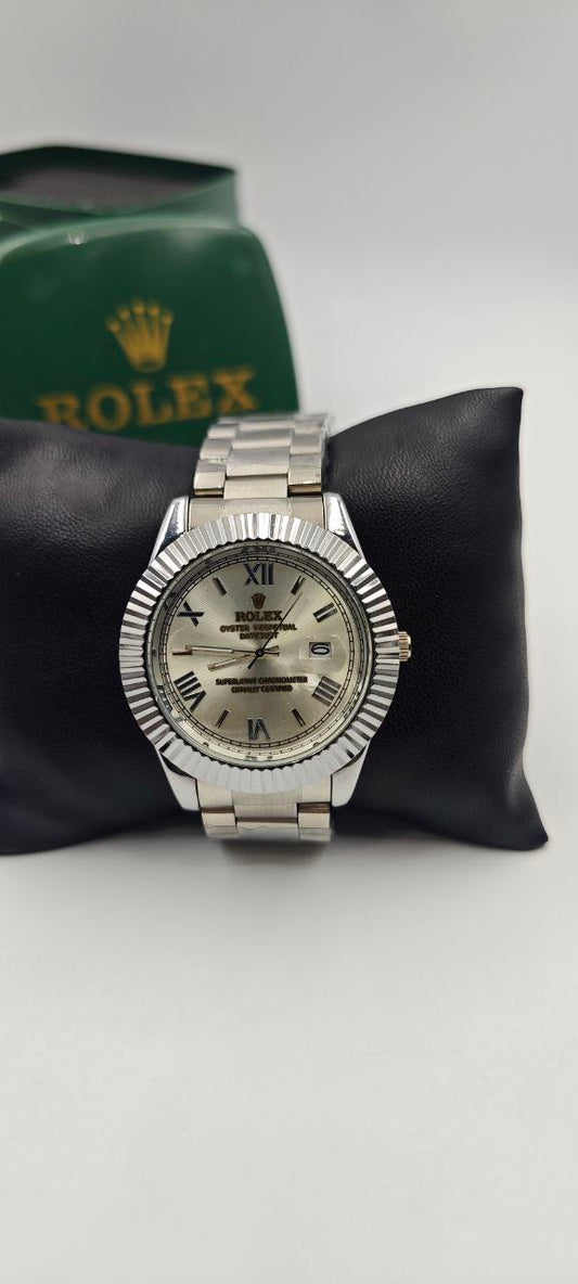 ROLEX ÖZEL SERİ İÇİ DIŞI GÜMÜŞ SAAT