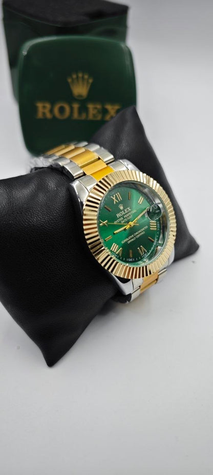 ROLEX ÇİFT RENK İÇİ YEŞİL SAAT