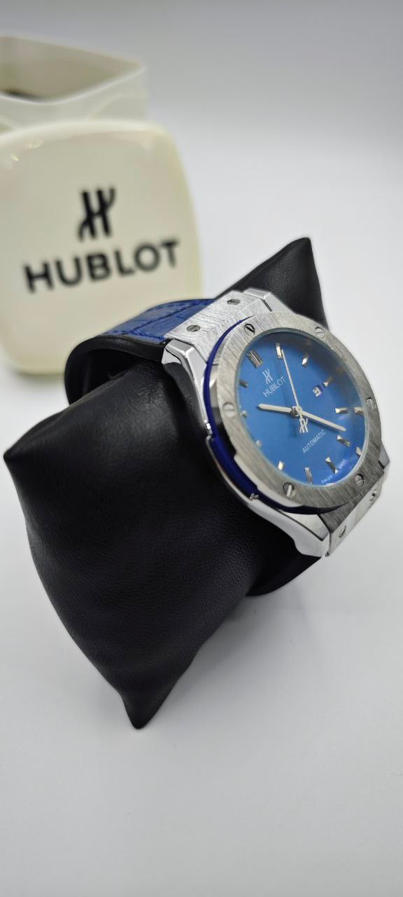 HUBLOT GENEVE PLASTİK KORDON MAVİ SAAT