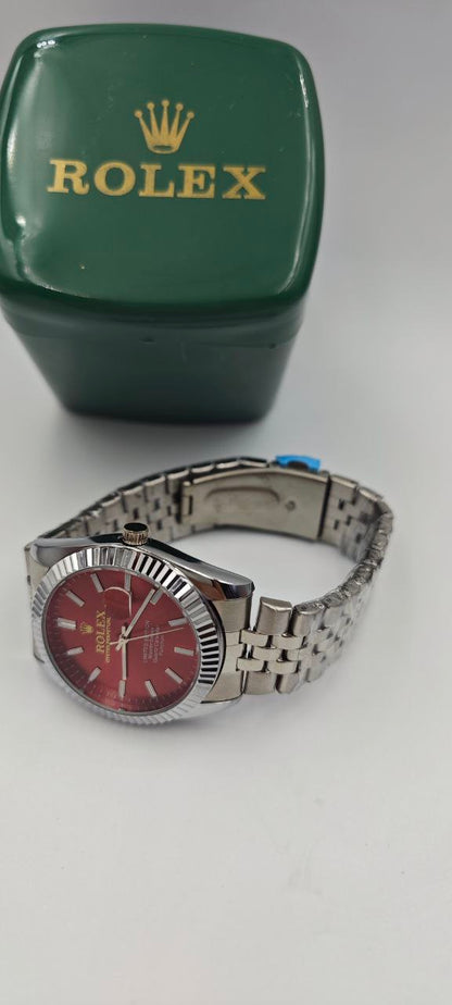 ROLEX ÇELİK KIRMIZI SAAT