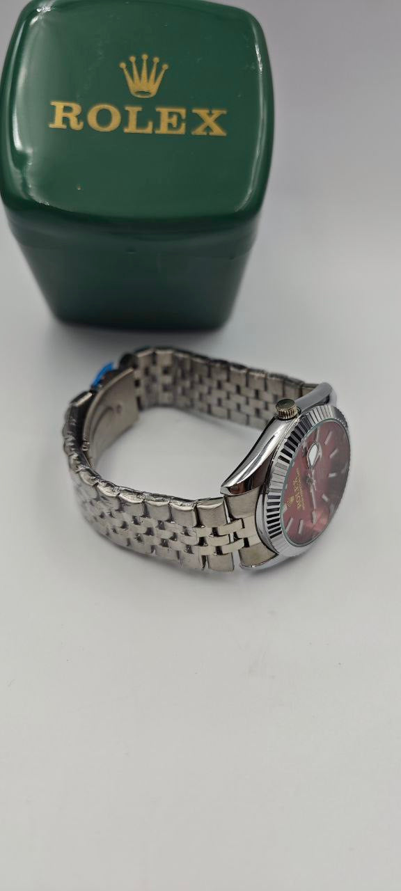 ROLEX ÇELİK KIRMIZI SAAT