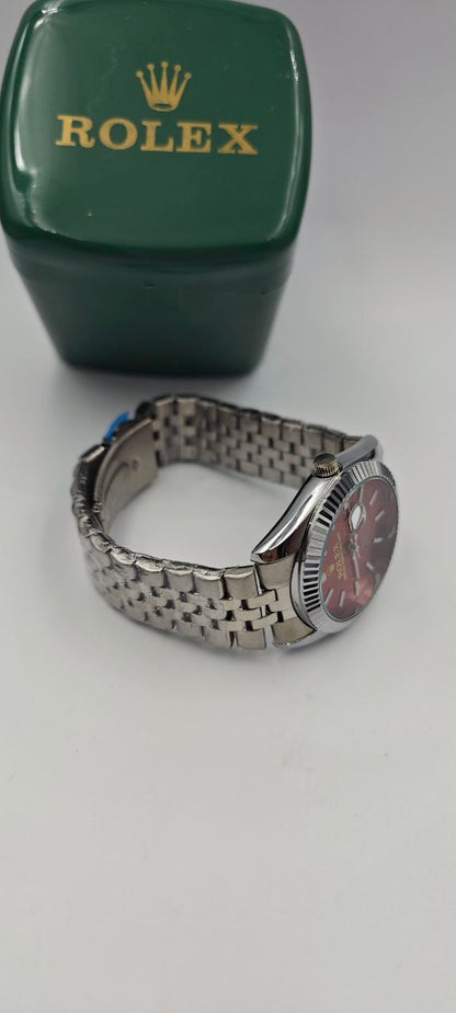 ROLEX ÇELİK KIRMIZI SAAT