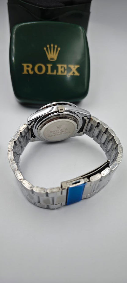 ROLEX DIŞI GÜMÜŞ İÇİ YEŞİL SAAT