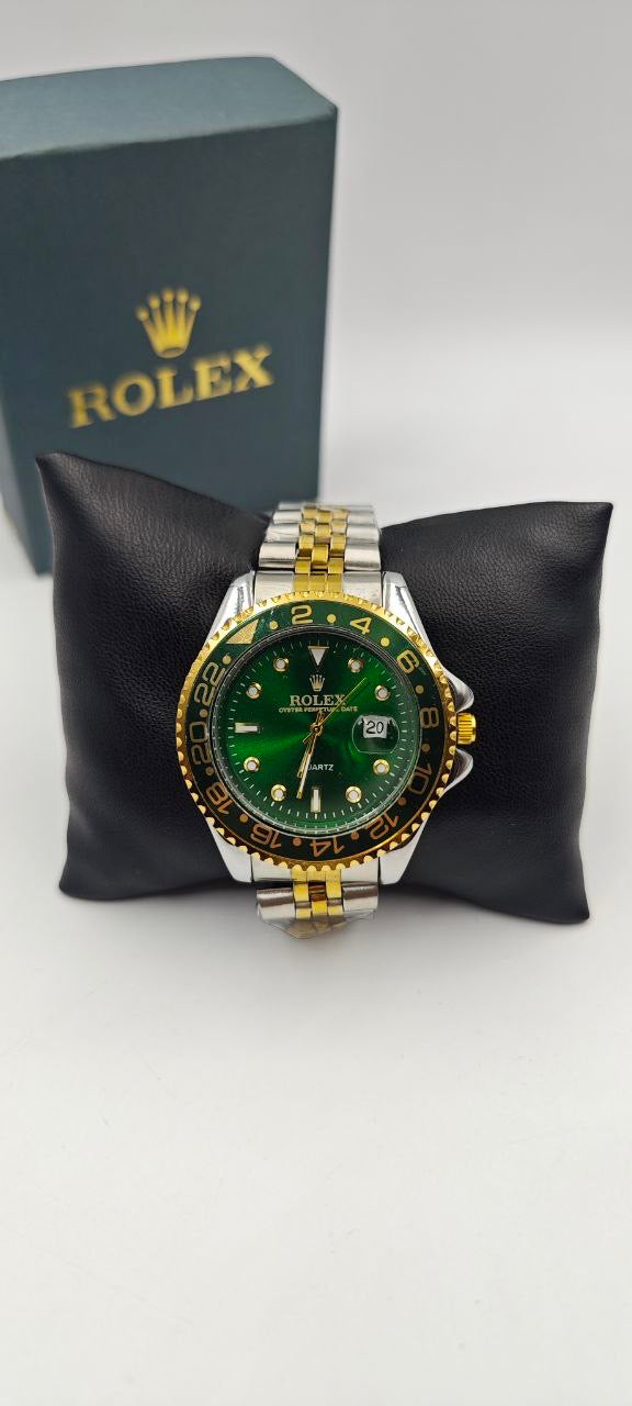 ROLEX ÇİFT RENK İÇİ YEŞİL SAAT