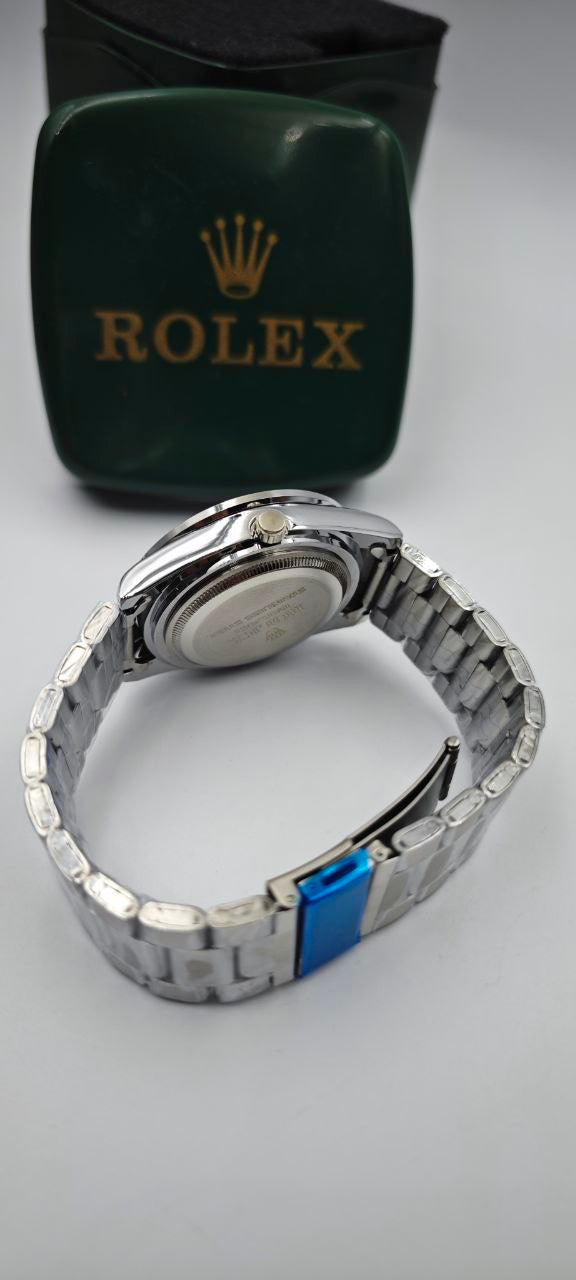 ROLEX DIŞI GÜMÜŞ İÇİ MAVİ SAAT