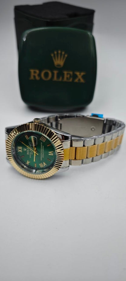 ROLEX ÇİFT RENK İÇİ YEŞİL SAAT