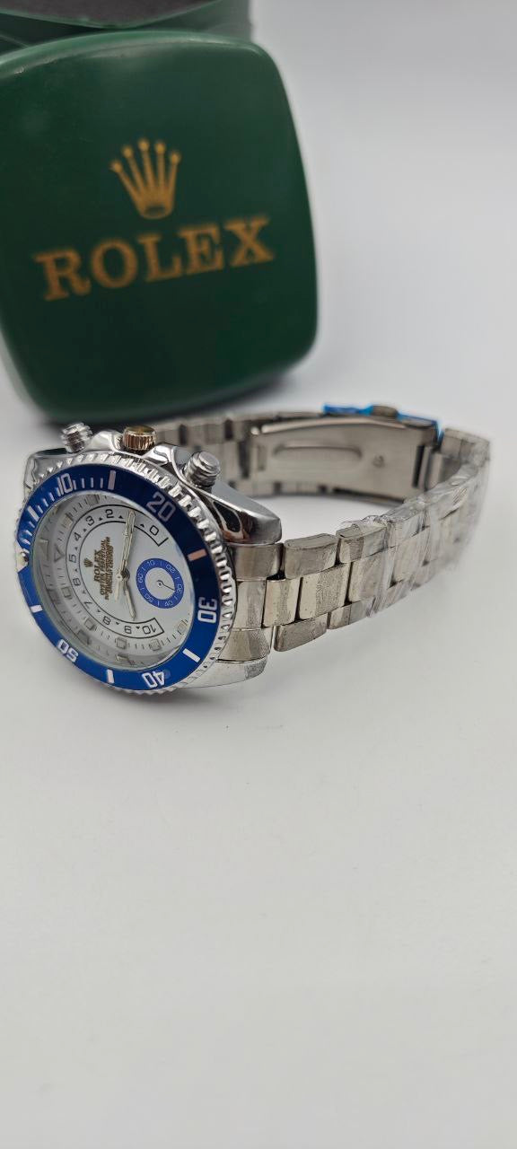 ROLEX YACH-T MASTER İÇİ BEYAZ-MAVİ SAAT