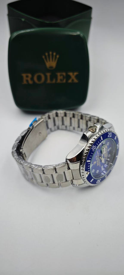 ROLEX SUBMARİNA DIŞI GÜMÜŞ İÇİ MAVİ SAAT