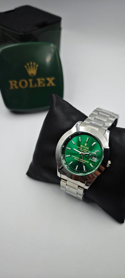 ROLEX DIŞI GÜMÜŞ İÇİ YEŞİL SAAT