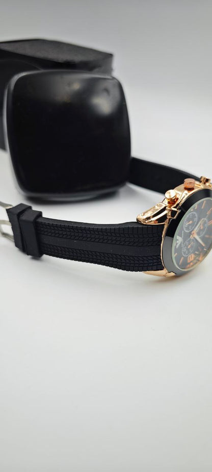 EMPOROİ ARMANİ SİYAH-GOLD SAAT