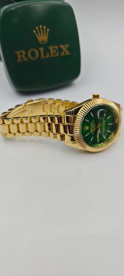 ROLEX DIŞI ALTIN İÇİ YEŞİL SAAT