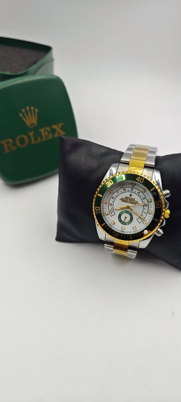 ROLEX YACH-T MASTER ÇİFT RENK İÇİ YEŞİL-BEYAZ SAAT
