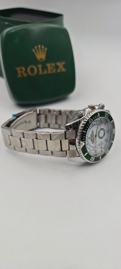 ROLEX YACH-T MASTER İÇİ BEYAZ-YEŞİL SAAT