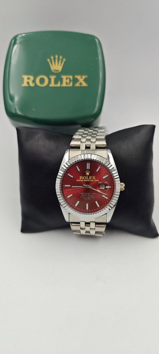 ROLEX ÇELİK KIRMIZI SAAT