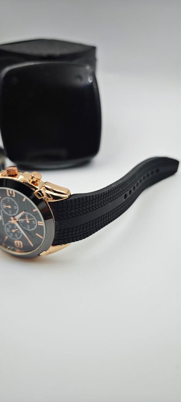 EMPOROİ ARMANİ SİYAH-GOLD SAAT