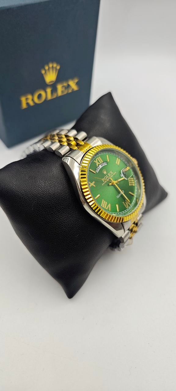 ROLEX DAY-DATE ÇİFT RENK İÇİ YEŞİL SAAT