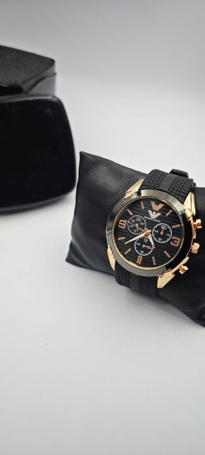 EMPOROİ ARMANİ SİYAH-GOLD SAAT