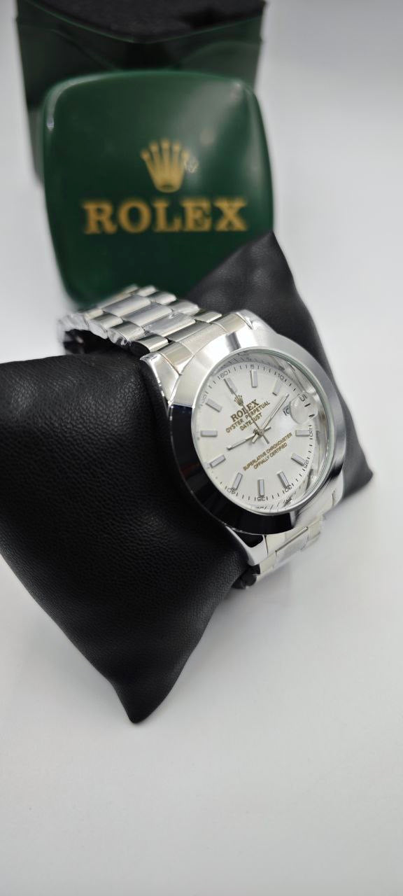 ROLEX DAYTJUST DIŞI GÜMÜŞ İÇİ BEYAZ SAAT