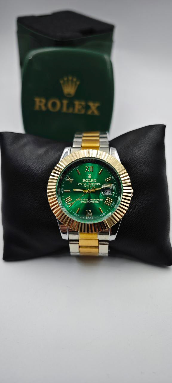 ROLEX ÇİFT RENK İÇİ YEŞİL SAAT