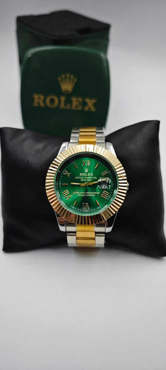 ROLEX ÇİFT RENK İÇİ YEŞİL SAAT