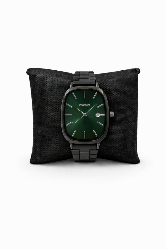 CASİO VİNTAGE DIŞI SİYAH İÇİ KOYU YEŞİL SAAT