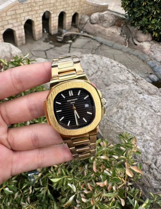 PATEK PHİLİPPE DIŞI ALTIN İÇİ SİYAH SAAT