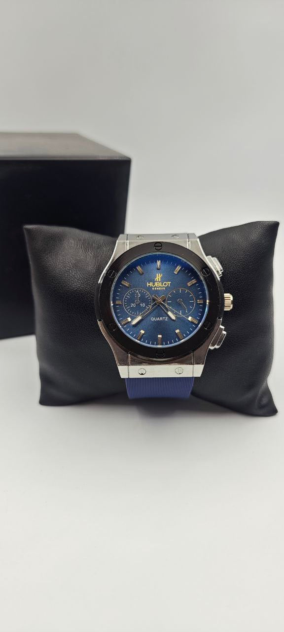 HUBLOT SLİKON KORDON MAVİ SAAT